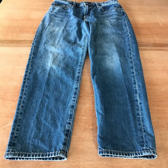 Uniqlo Relaxed Tapered Jeans Men 26x24 Blue Kaihara Fabric Stretch Preppy 18162 - Picture 1 of 14